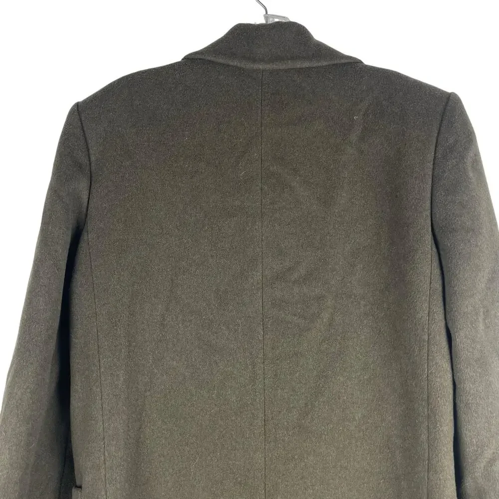 Talbots Wool Cashmere Silk Blend Long Coat Floor Length Green Size 1X